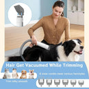 Dog Grooming Vacuum Kit 7 in 1, Cat & Dog Hair Vacuum Brush for Shedding - Includes Rollers, Deshedding Mitts, Nail & Paw Trimmer