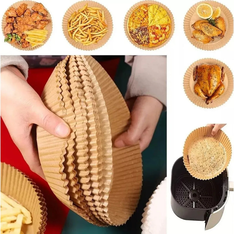 Airfryer Shape 100 PCs Disposable Round And Square Nonstick For Baking Paper Deep Fryer Baking Protector