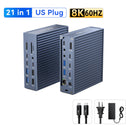 Acasis 40Gbps 21-in-1 USB-C Docking Station| Max 90W Output 8K 60HZ TF SD 4.0 |USB-C Hub for Video Editing & Pro Workstation