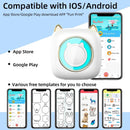 C23 Bluetooth Thermal Photos Printer LED Ambient Light Flashes Portable MINI Wireless HD Inkless Printing Self-adhesive Paper