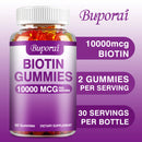 Biotin 10000mcg - Unterstützt gesundes Haar, Haut und Nägel, Anti-Aging, hellt den Hautton auf - 60 Gummibärchen