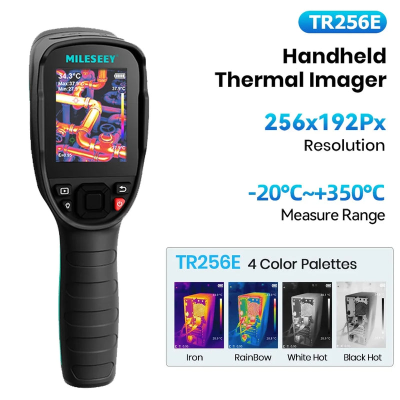 Mileseey TR256 256*192 Infrared Thermal Camera Imager -20℃-500 ℃ Six Color Palettes Auto Focus Temperature High Precision
