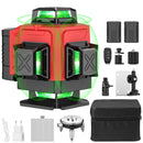 16 Lines 4D Laser Level 12 Lines 3D level 360 ° selflifting Horizontal and Vertical Cross Super power Green Laser Beams