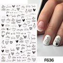 3D Bunny Nail Art Sticker Decals Decorations Easter Egg Design Cute Cartoon Rabbit Flower Nail Stickers Sliders for Manicure