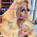 Honey Blonde Lace Frontal Wig 613 Body Wave 13x6 HD Lace Front Wig 30 32 Inch Colored Loose Deep Wave Human Hair  For Women