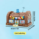 Spongebob Cartoon Krusty Krab Restaurant Building Blocks Creative Canteen Scenes Model Bricks Desktop Ornaments Toy For Kid Gift