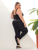 Damen-Leggings, Po-Push-up, hinten detailliert, Eaglerose, hoher Bund, Comfort, Premium-Baumwolle, Trend