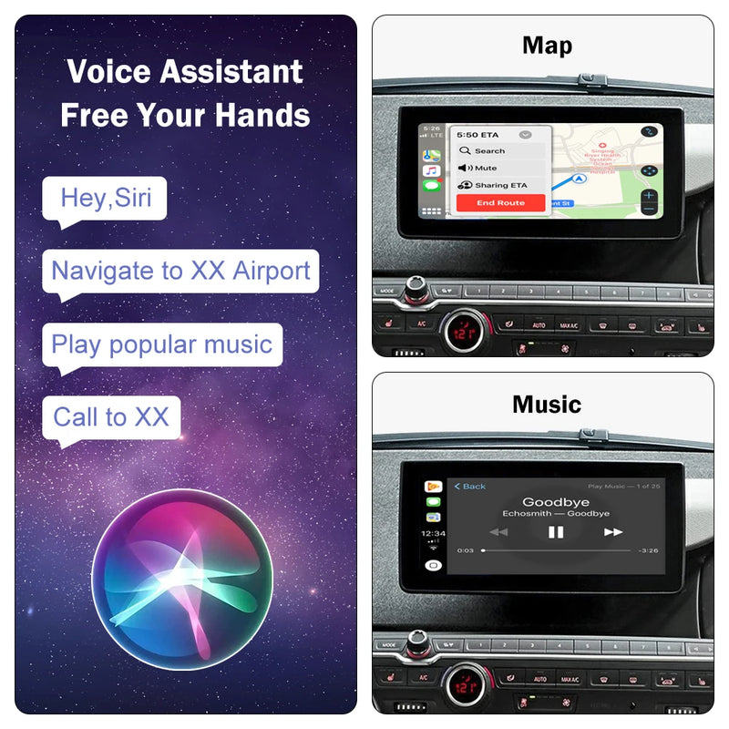 Road Top Wireless CarPlay for BMW i3 I01 NBT,EVO System 2013-2020, with Android Auto Mirror Link AirPlay Car Player Camera View