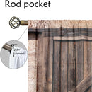 The Barnhaven | 2-Pack Farmhouse Wood Grain Barn Door Curtains