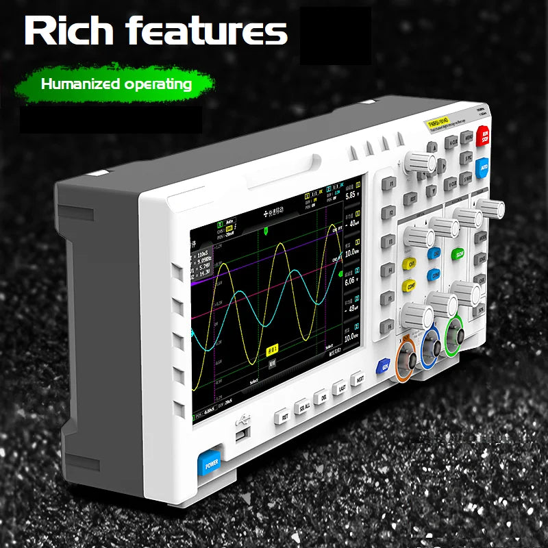 FNIRSI 1014D Digital Oscilloscope 2 In 1 Dual Channel output Signal producer 100MHz * 2 Ana-log Bandwidth 1GSA/s sanding spate