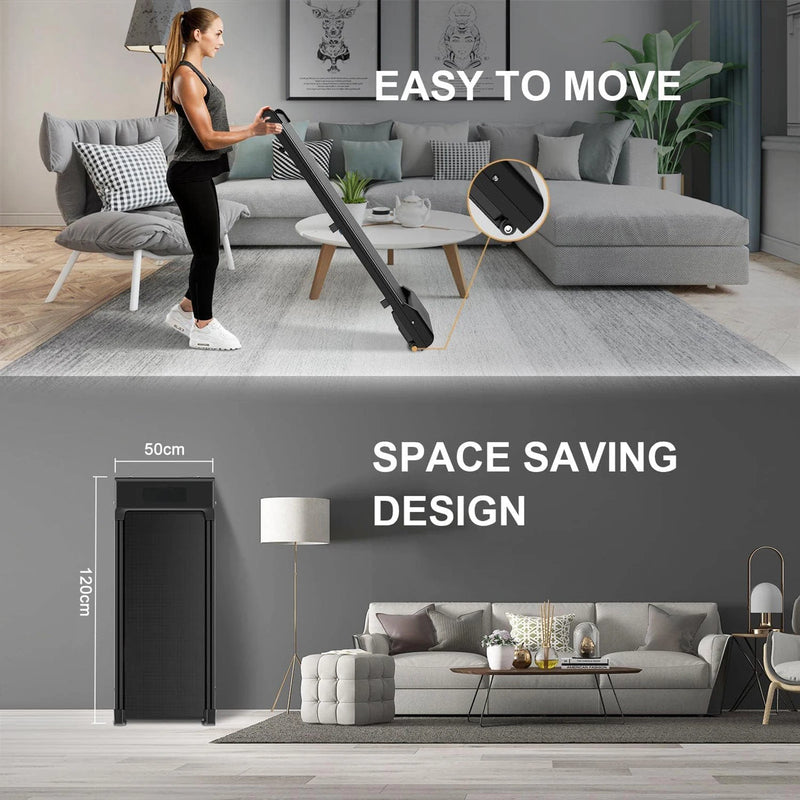 Speed Range and Remote Control 130 KG bigzzia Treadmills for Home Walking Pad Treadmill 2.5HP underdesk treadmill with 1-10 km/h