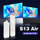 S13 Air Smart TV Stick Android 14 Rockchip RK3518, 2.4G&5G WiFi6 Dual Band, 2GB 16GB ROM 4K HDR Bluetooth Voice Remote Control
