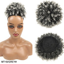 Aplique Coque Cacheado Afro Puff Rabo de Cavalo do Cordão Para Cabelo Encaracolado Rosquinha Chignon Uso Diário 20cm 65g