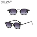 Neue Mode Kleine Quadratische Sonnenbrille Herren Damen Retro Punk Brille Männlich Weiblich Vintage Trendige Fahrbrille UV400 Schwarz Leopard