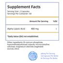 Alpha Lipoic Acid - Antioxidant, Beneficial for Brain and Heart Health, Improve Nerve Function - 120 Capsules