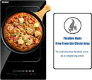 Karinear Induction Cooktop 2 Burners, 3500W, 12'' Built-in Induction Stovetop with combined Zone, Safety Lock, Timer, Pause