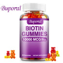 Biotin 10000mcg - Unterstützt gesundes Haar, Haut und Nägel, Anti-Aging, hellt den Hautton auf - 60 Gummibärchen