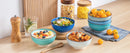 vancasso Bonita 6-Piece 380ML/820ML Porcelain Vintage Handpainted Ceramic Soup/Mixing/Fruit/Noodle/Ramen Large Serving Bowl Set