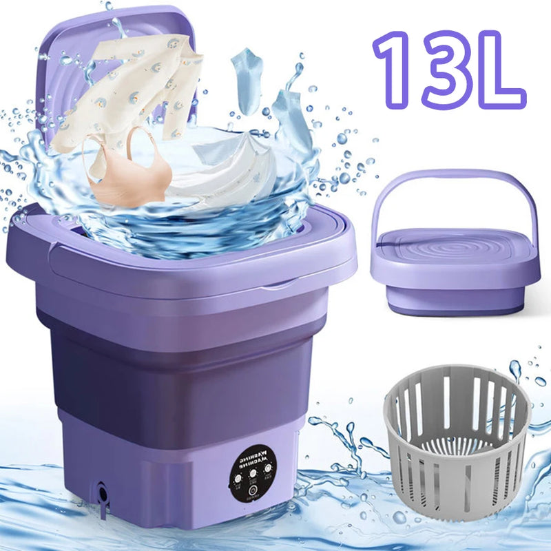 9/10/11/12/13L Folding Machine Bucket for cloths Socks Underwear clean clean Portable Small Travel drinking Machine