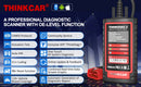 Thinkdiag2 All System Bidirectional OBD2 Diagnostic Scanner for iOS & Android, THINKCAR Bluetooth Scan Tool with CAN-FD Protocol, 15+ Reset Functions, ECU Code, Active Test, AutoVIN, 1 Year Update
