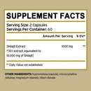 Shilajit 1000mg – Reich an natürlicher Fulvinsäure und Spurenelementen – Verbessert Ausdauer, Konzentration, Gedächtnis & Immunabwehr – 120 Kapseln