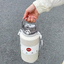 2000ML Large Capacity Stainless Steel Thermos Portable Vacuum Flask Insulated Tumbler With Rope Thermal Cup For Home Outdoor
