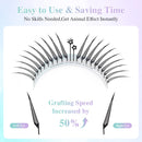 NAGARAKU Ship from America 10 cases Premade Spire Eyelash Plume Fluttering Eyelash Extensions Anime Effect Soft Comic