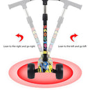 Foldable Children Scooter 3 Wheel Scooter With Graffiti Flash Wheels Kick Scooter For 2-6 Year Kids Adjustable Height 50kg
