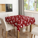 Merry Christmas Vector Knitted Reindeer Black Red Buffalo Check Linen Decorative Tablecloth Dustproof Table Cover Multiple Size