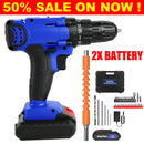 Cordless Drill Driver 21V, Electric Drill Kit with 1500mAh LI-ion Battery, Cordless Screwdriver 25+1 Torque, 45N.m Max, 29PCS Accessory, 2 Variable Speed, LED Light for Home and Garden DIY Project