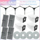 Passend für (Dreame Mova E30 Ultra / Trouver E30 Ultra) Staubsaugerteile Haupt-Dreischneider-Walze Seitenbürste Hepa-Filter Wischmopptuch Staubbeutel