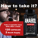 Anabol Hardcore Supplement - Helps Build Lean, Firm, High-quality Muscle, Promoting Muscle Growth - 120 Capsules