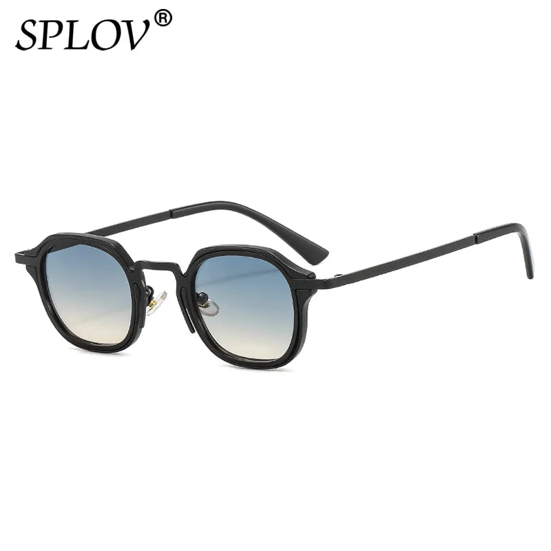 New Fashion Small Square Sunglasses Men Women Retro Punk Shades Male Female Vintage Trendy Driving Glasses UV400 Black Leopard