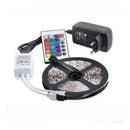 Kit Fita Led Colorida 3528 Rgb Luz Led Original Com Fonte E Controle