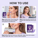 Purple Teeth Whitening Strips Gentle Formula Enamel Safe Stain Removal Sensitive Teeth Care Bleaching Shade Guide Dental Care Patches