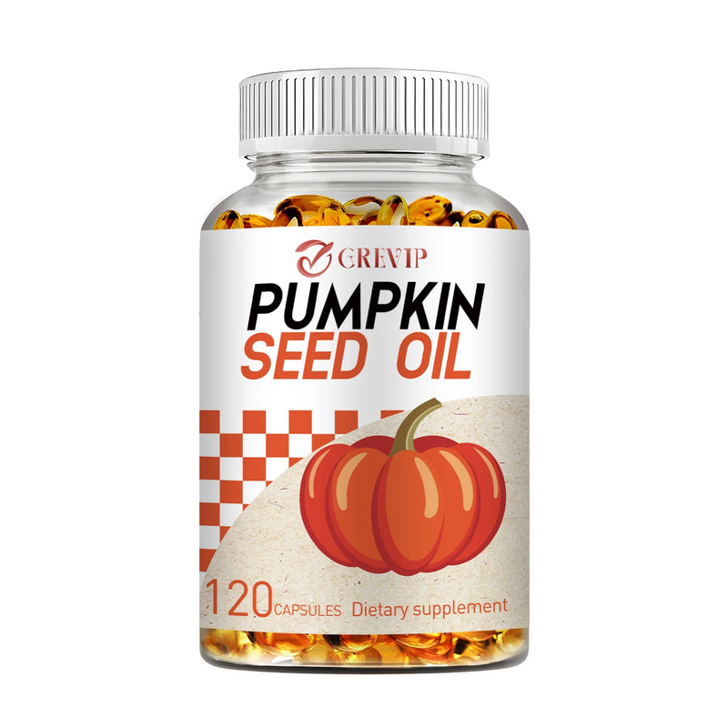 Pumpkin Seed Oil - Supports Men's Prostate Health, Promotes Hair Growth, Urinary Tract Support - 120 Capsules