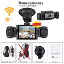 3/4 Channels 360° Car DashCam WIFI  Video Recorder 1080P Car DVR 3Lens Front left right Rear View camera Night Vision Black Box
