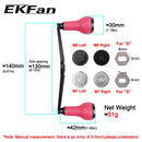Ekfan Series Fishing 140MM Alloy Alluminum Handle TPE Material Knob For SHI & DAI Baitcasting Reel Tackle Accessory