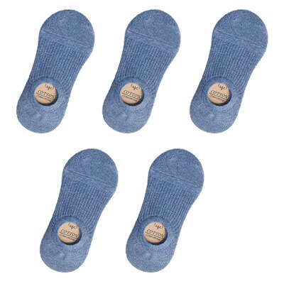 5 Pairs Women Cotton Invisible No show Socks Non-slip Summer Candy Solid Low cut Sock Slipper Fashion Thin Ankle Boat Socks