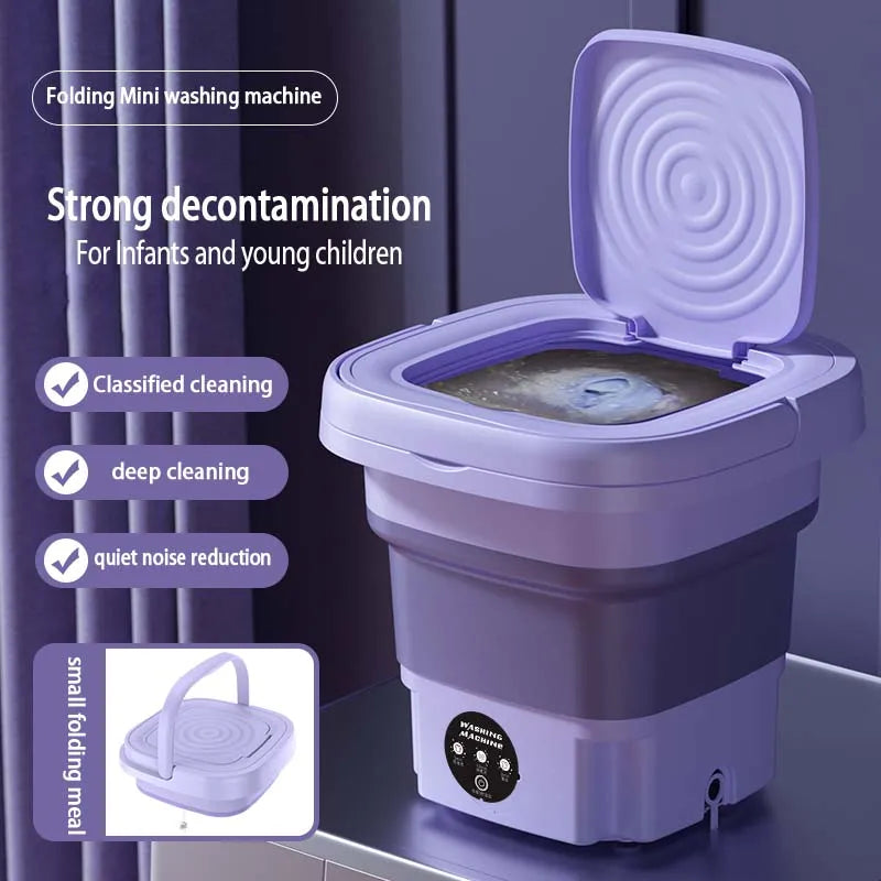 9/10/11/12/13L Folding Machine Bucket for cloths Socks Underwear clean clean Portable Small Travel drinking Machine