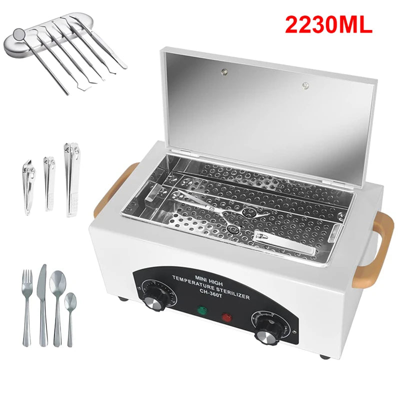 2230ML Hot Air Sterilizer 300W Dry Heat infection Foot Care Tattoo Nail Studio Sterilizer Cabinet Autoclave with Timer