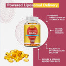 Liposomal NAD+ Capsules - Anti-aging, Replenish Energy, Enhance Focus, Support Cellular Health - 120 Capsules