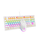 Mechanical Keyboard Kit And Mouse Gamer 3200 Dpi Wired Abnt2 Lighting Led Rgb Switch Blue 60% White Be-k1 Luuk Young