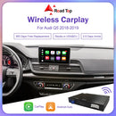 Road Top Wireless CarPlay for Audi Q5 2018-2019, with Mirror Link AirPlay Android Auto Rear View, Original Control