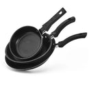 3 Pieces Nonstick Globalflon Teflon Frying Pan Set with French Egg Fries
