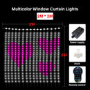 Smart LED RGB ColorRGB, Smart Curtain String Light Bluetooth APP Control Christmas Fairy Light DIY Picture Display Garland Decor
