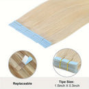 Tape in Hair Extensions Human Hair Bleach Blonde 18Inch Human Hair Extensions Tape in Blonde Tape in Hair Extensions Human Hair