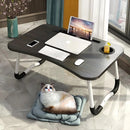 Mesa Dobrável De Madeira Portátil Para Cama Estudo Notebook Lanches Multifunções