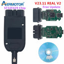 V25.3 Original For VAG HEX V2 USB Interface For VW AUDI Skoda Seat Real V2 Support CAN+UDS protocols ST32F429 Chip Unlimited VIN