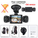 3/4 Channels 360° Car DashCam WIFI  Video Recorder 1080P Car DVR 3Lens Front left right Rear View camera Night Vision Black Box